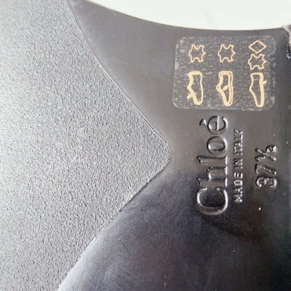 CHLOE Roy Zip Platform Combat Shearling Boots 37.5 - Picture 11 of 11